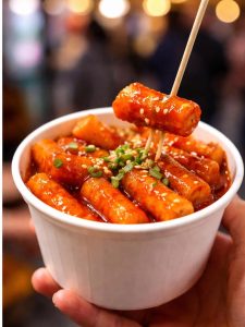 spicy Korean rice cake dish tteokbokki